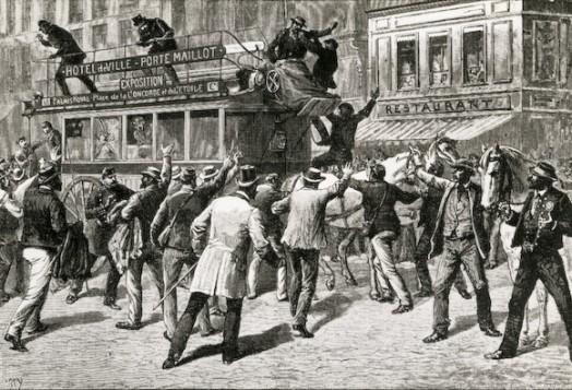 Annee 1891 omnibus pris d assaut
