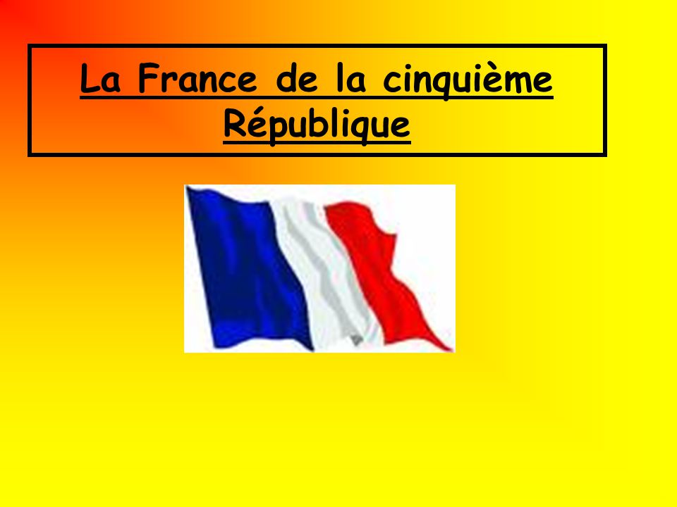France de la 5eme republique