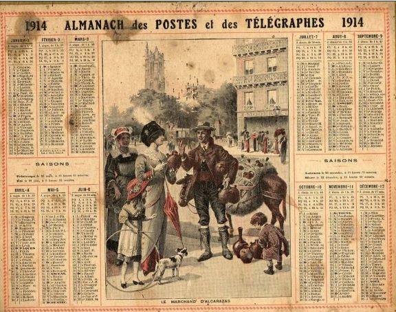 Annee 1914 calendrier redimensionne pour site