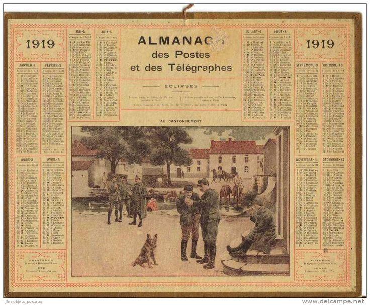 Annee 1919 calendrier