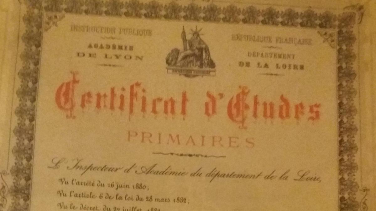 Certificat etudes lassabliere perrine