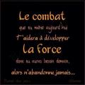 Citation sur le combat et la force