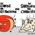 Fromages caricature hollande et sarkozy acturatons 2012 aupaysdesfromagesquipuent copie