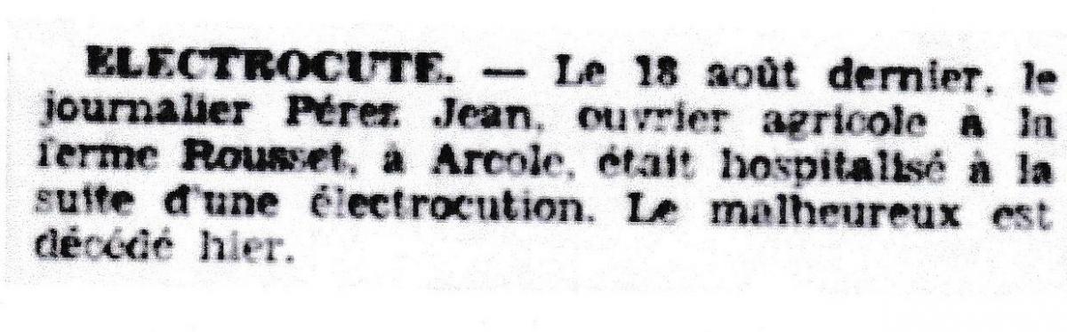 L echo d oran 24 septembre 1930 juan diego perez deces 23 septembre 1930 2