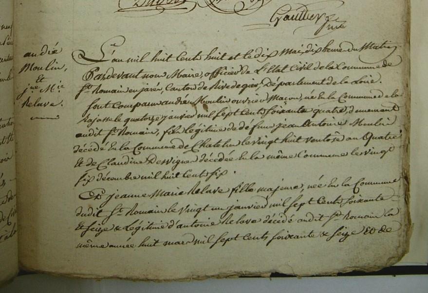 Moulin andre et relave jeanne marie sosas 112 et 113 mariage 1808 geneagier photo 0085 bis