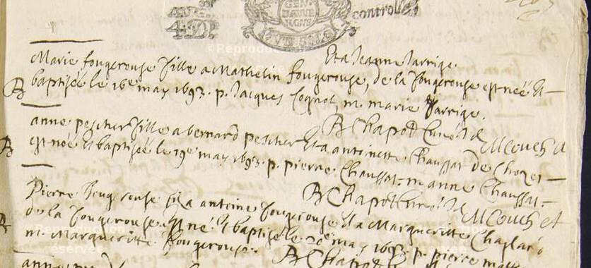 Peschier anne sosa 435 naissance 19 mai 1693 st antheme puy de dome